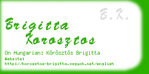 brigitta korosztos business card
